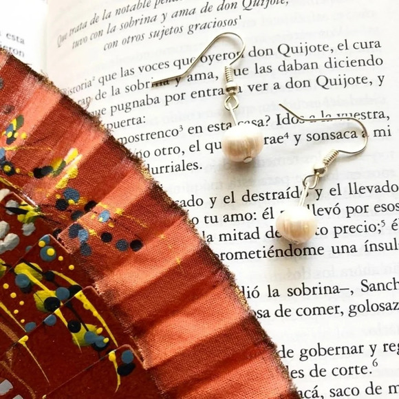 Freshwater pearls dangle simple earrings/gift ideas/bohemian/Lolita - Picture 1 of 3